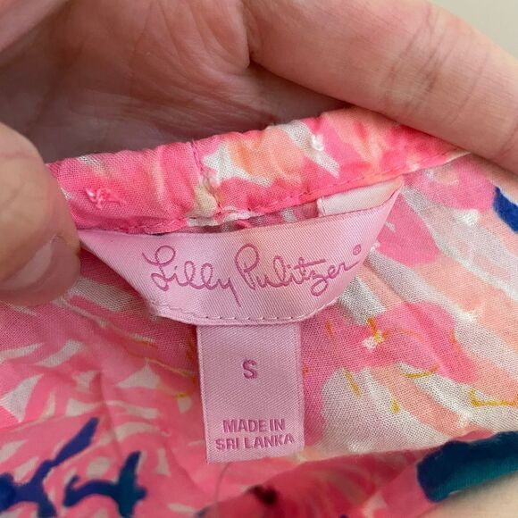 NWT Lily Pulitzer Corie Top Swirling Seadream Women Size S(MSRP$98) - Picture 7 of 9
